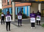 Salford Royal Hospital applause and protest 